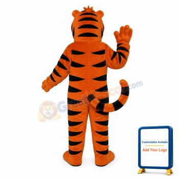 Friendly Male Tiger Mascot Adult Costume