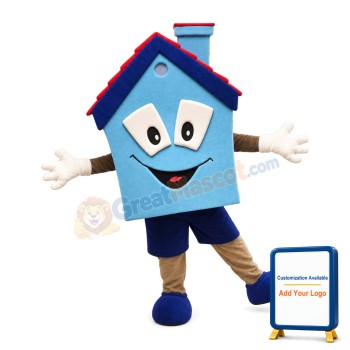 Adult Cartoon Blue House Lightweight Mascot Costume