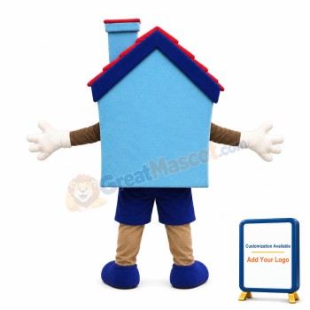 Adult Cartoon Blue House Lightweight Mascot Costume