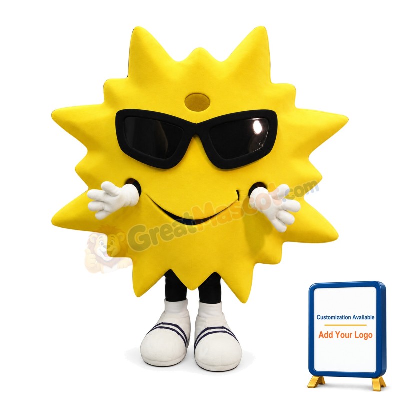 Deluxe Cool Cartoon Sun Mascot Adult Costume