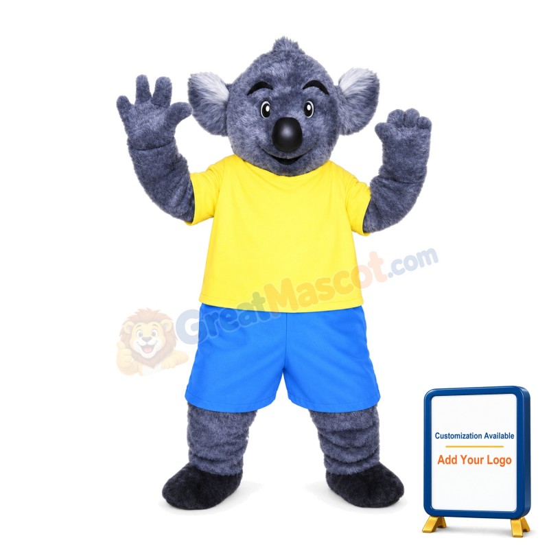 Sport Gray Koala Plush Mascot Costume