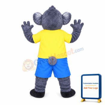 Sport Gray Koala Plush Mascot Costume