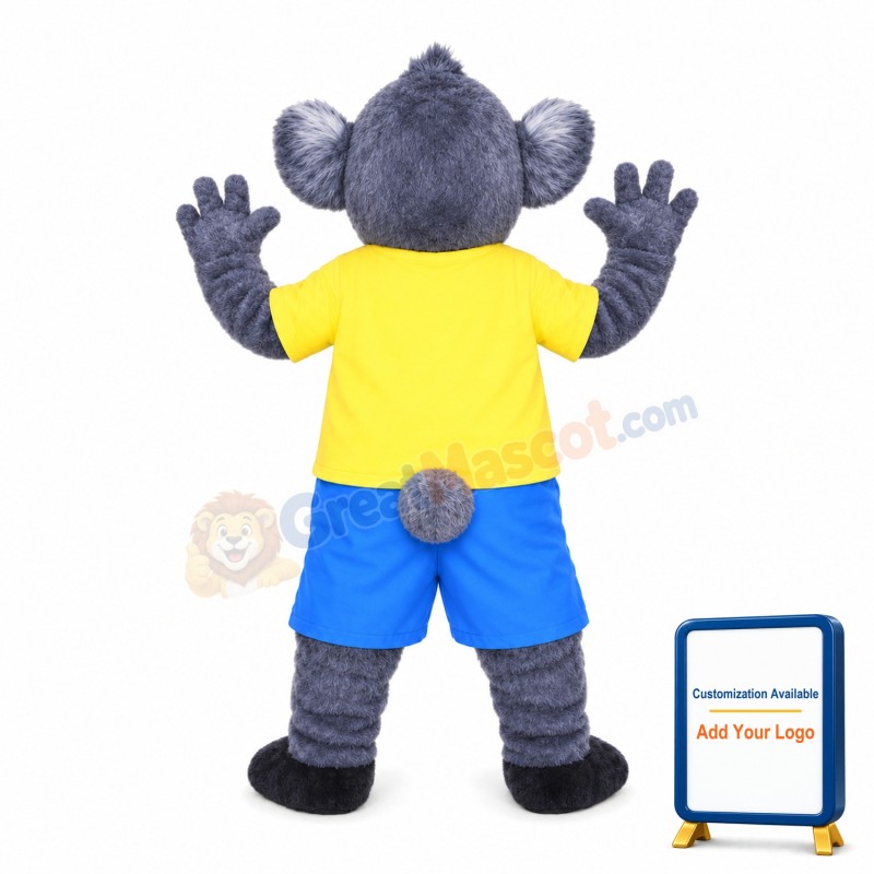 Sport Gray Koala Plush Mascot Costume
