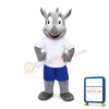 Sport Gray Rhino Mascot Costume