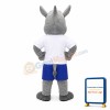 Sport Gray Rhino Mascot Costume