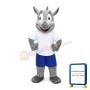 Sport Gray Rhino Mascot Costume