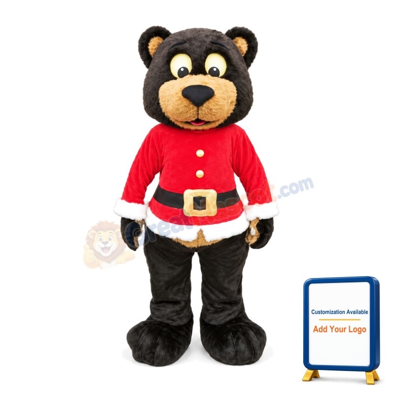 Lovely Christmas Brown Bear Mascot Costume