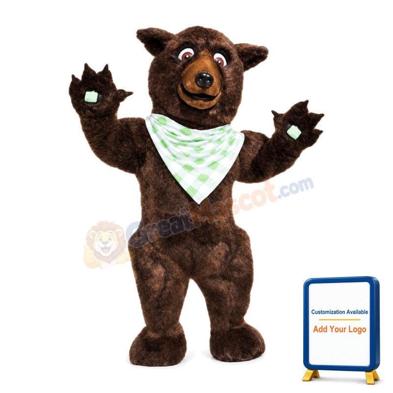 Big Brown Bear Mascot Costume