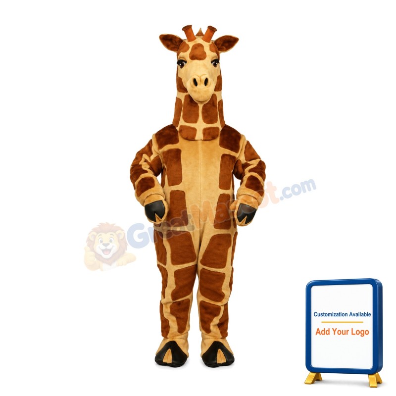 Giraffe Animal Mascot Adult Costume