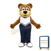 Cute Brown Bear Sports School Mascot Costume
