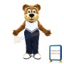 Cute Brown Bear Sports School Mascot Costume