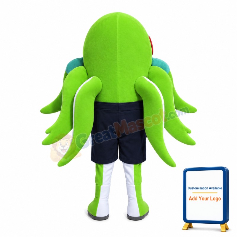 Lovely Cartoon Green Octopus Mascot Costume