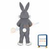 Lovely Plush Grey Bunny Mascot Costume