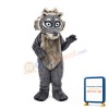 Plush Grey Wolf Mascot Costume