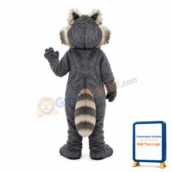 Plush Grey Wolf Mascot Costume