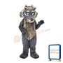 Plush Grey Wolf Mascot Costume