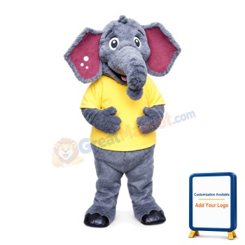 Lovely Plush Grey Elephant Mascot Costume