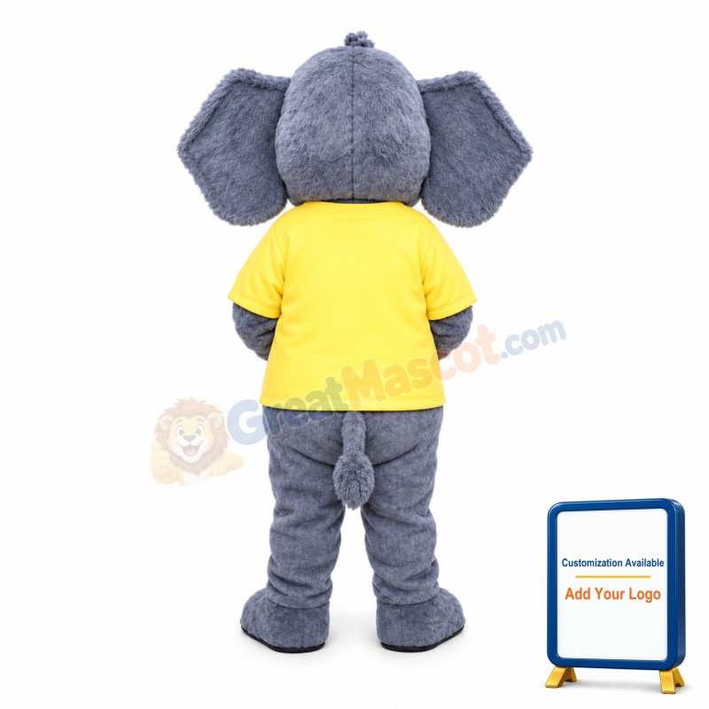 Lovely Plush Grey Elephant Mascot Costume