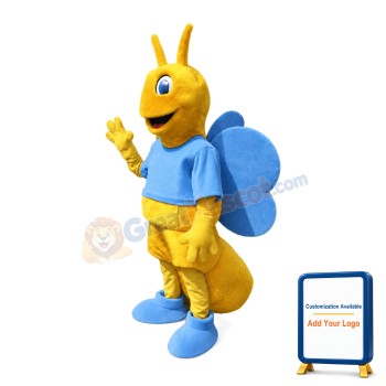 Adult Size Blue Wing Bee Mascot Costume