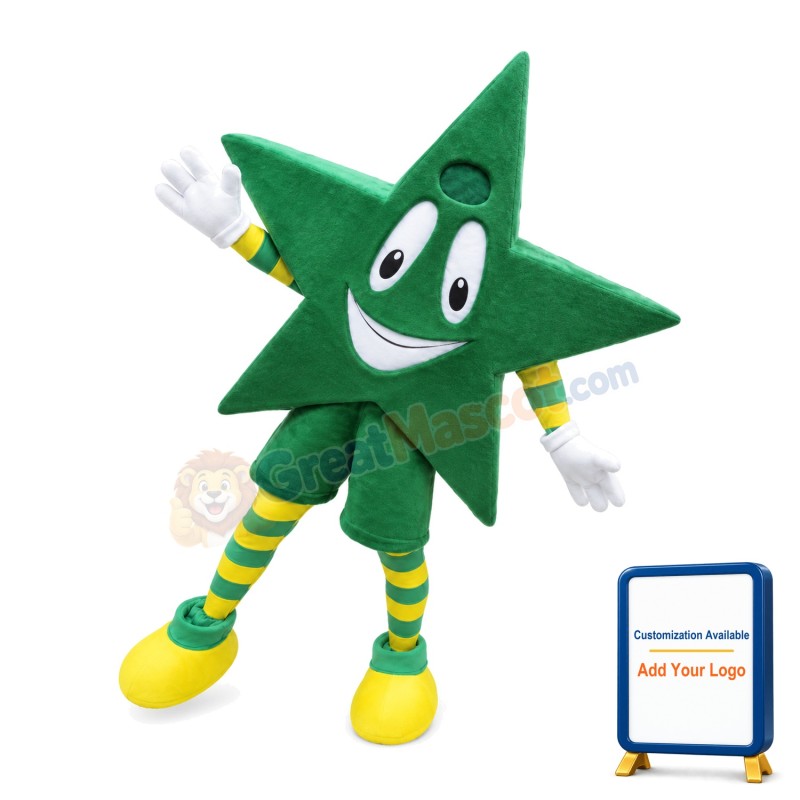 Cartoon Green Star Lightweight Mascot Costume