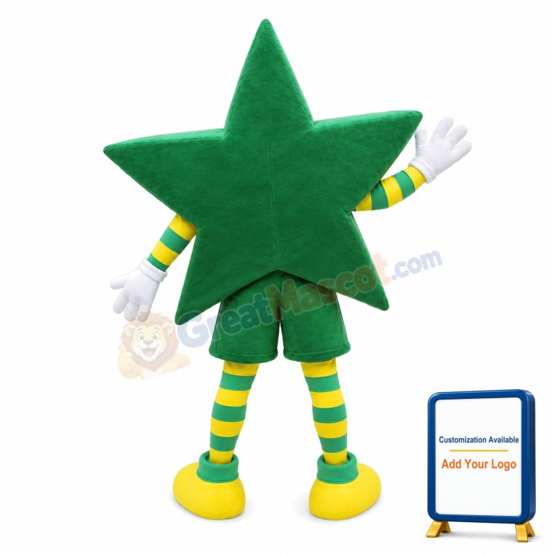Cartoon Green Star Lightweight Mascot Costume