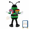 American Green Honeybee Mascot Costume