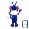 Friendly Blue Butterfly Mascot Costume