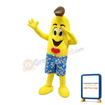 Cartoon Banana Shorts Mascot Costume