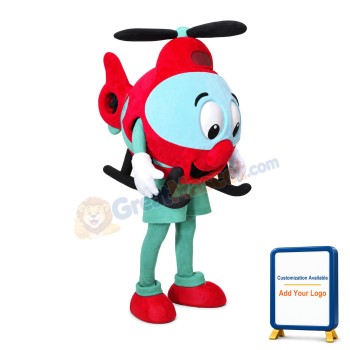 Cute Cartoon Small Red Helicopter Lightweight Mascot Costume