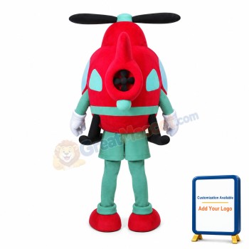 Cute Cartoon Small Red Helicopter Lightweight Mascot Costume
