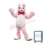 Pink Plush Bunny Mascot Adult Costume