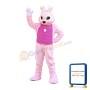 Pink Easter Bunny Mascot Adult Costume