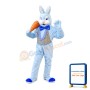 Blue Easter Bunny Mascot Costume With Carrot