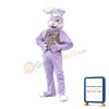 Elegant Purple Easter Bunny Mascot Costume