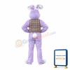 Elegant Purple Easter Bunny Mascot Costume