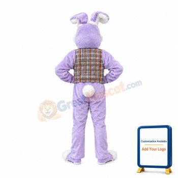 Elegant Purple Easter Bunny Mascot Costume