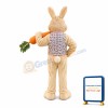 Brown Easter Bunny Mascot Costume Wearing Leopard Vest