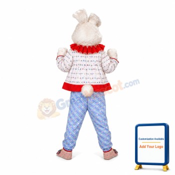 Pastoral Pink Rabbit mascot costume