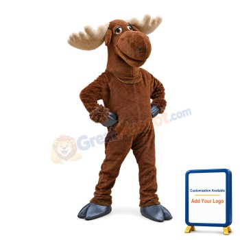 Brown Moose Mascot Costume