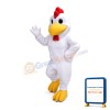 Power White Rooster Mascot Costume For Adult