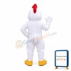 Power White Rooster Mascot Costume For Adult