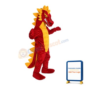 Fierce Red Dinosaur Mascot Costume
