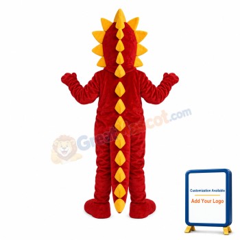 Fierce Red Dinosaur Mascot Costume