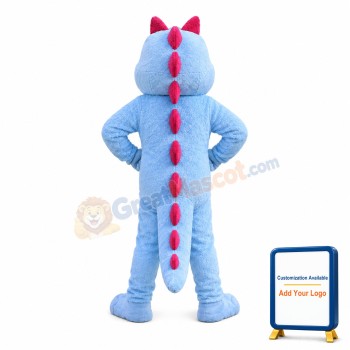 Cute Blue Crocodile Mascot Costume