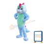 Cute Blue Crocodile Mascot Costume