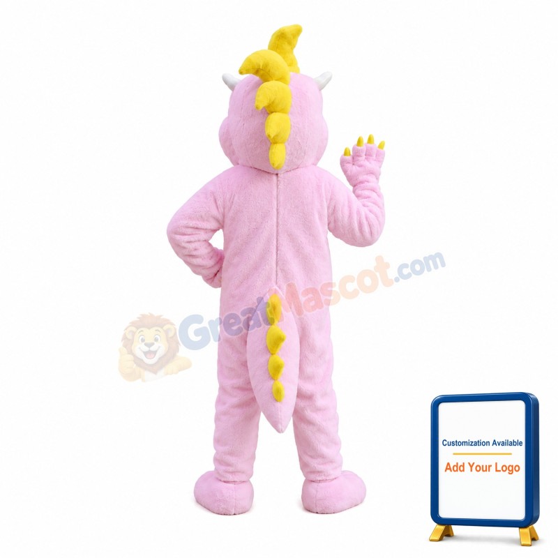 Cute Pink Crocodile Mascot Costume
