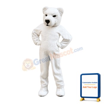 Plush White Bear Mascot Costume