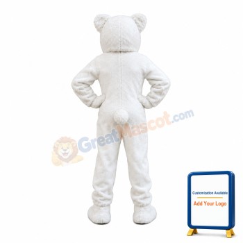 Plush White Bear Mascot Costume