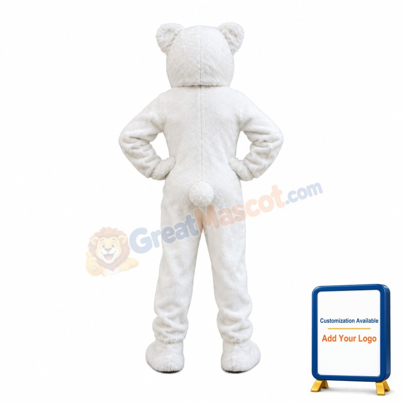 Plush White Bear Mascot Costume
