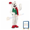 Smiling Christmas Polar Bear Mascot Costume